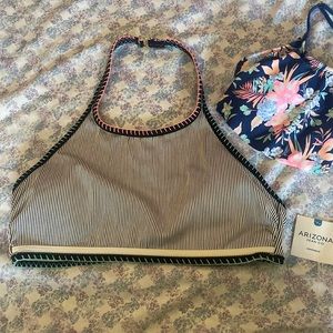 Two NWT Arizona Jean Co Bathing Suit Tops